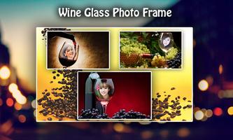 Wine Glass Photo Frame Affiche