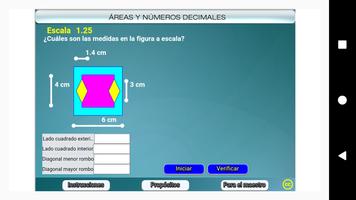 Áreas y números decimales Primero Secundaria الملصق