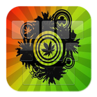 Black Weed Rasta Keyboard icône