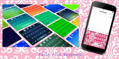 Fancy Pink Keyboard Affiche