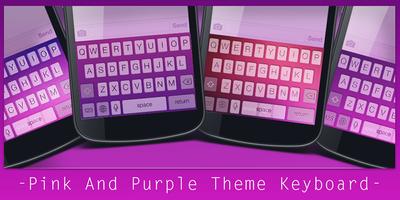 Pink And Purple Theme Keyboard Affiche