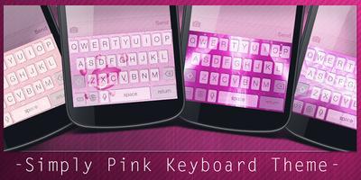 Simply Pink Keyboard Theme Affiche