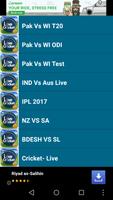 Live Pak Vs WI PTV Cricket TV Cartaz