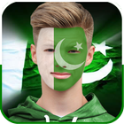 Pakistan Flag Face Profile Decorated icône
