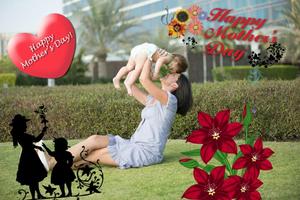 Mother's day photo stickers poster