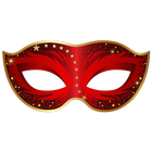 Carnaval maskers stickers-icoon