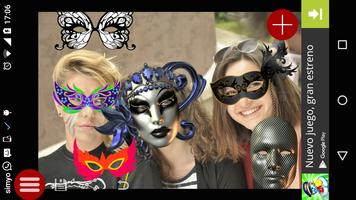 Carnaval maskers stickers-poster