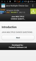 Java Multiple Choice Question capture d'écran 1