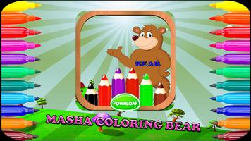 Masha Coloring Bear Cartaz