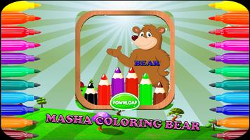 Poster Masha Coloring Bear