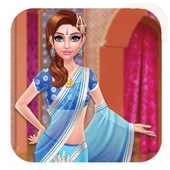 dress up games indian  and make up game for girls ไอคอน