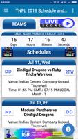 TNPL 2018 Schedule and Live Score Poster