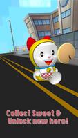 Yellow Robot Cat Girl Run 3D poster