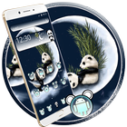 Panda Lua Noite Tema ícone