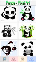 Panda Coloring: Color By Number - Pixel Art постер