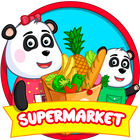 Panda et supermarché pour enfants icône