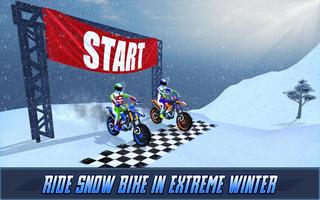 Offroad Snow Bike Simulation - A Moto Racing Game Affiche