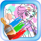 Coloring Elsa Anna Games icône