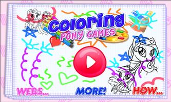 Coloring Pony Games poster