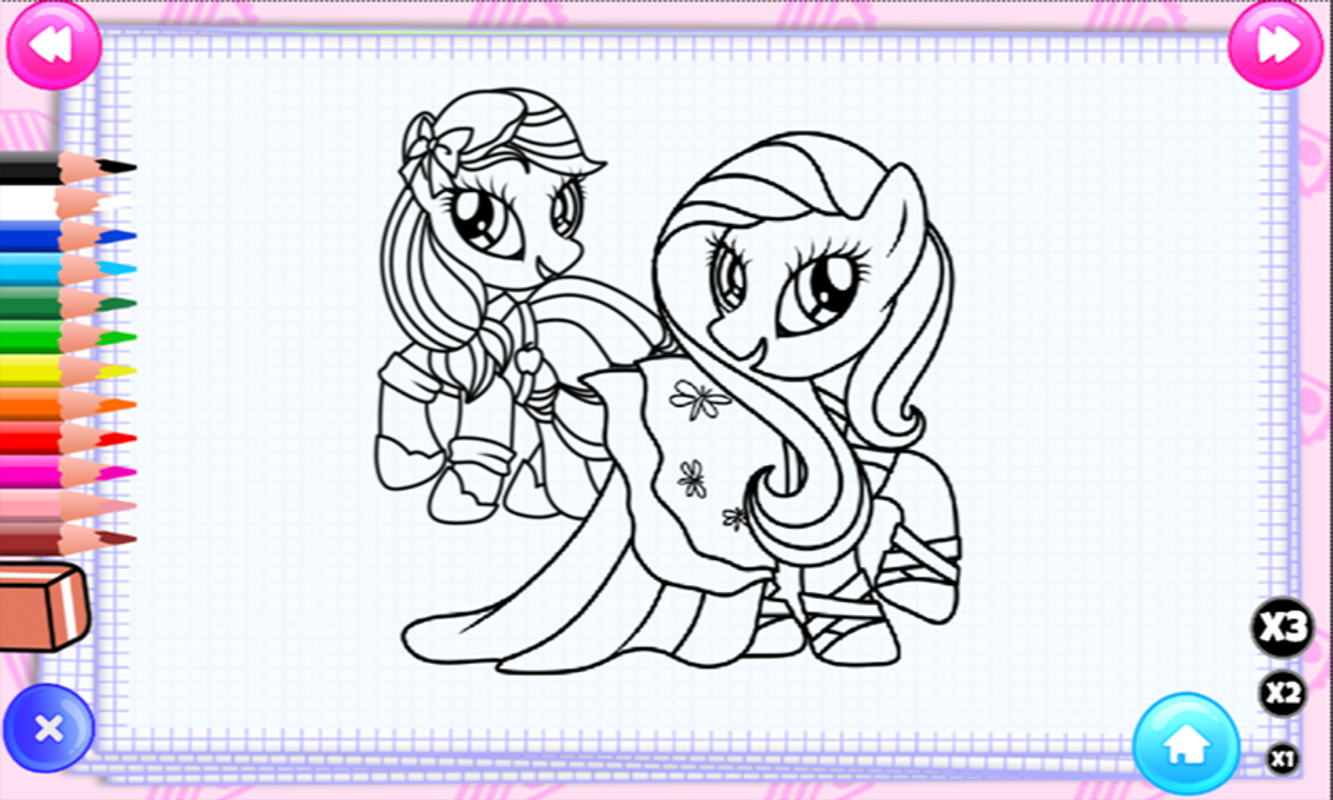Gambar Mewarnai Anak Kuda Poni - GAMBAR MEWARNAI HD