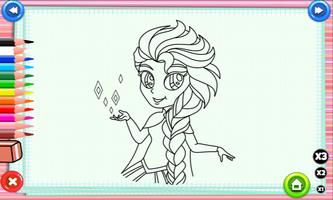 Coloring Princess Elsa For Kids screenshot 2