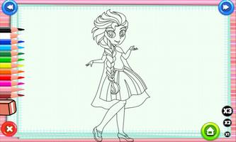 Coloring Princess Elsa For Kids capture d'écran 3