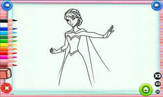 Coloring Princess Elsa Games Affiche