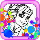 Elsa And Anna Coloring Pages icon