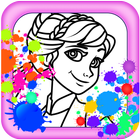 Elsa And Anna Coloring Pages иконка