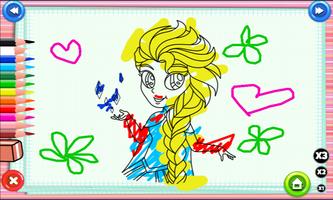 Elsa And Anna Coloring Pages Plakat