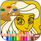 Princess Elsa Coloring Game icône