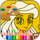 Princess Elsa Coloring Game icon