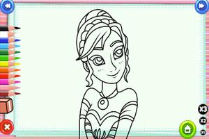 Princess Elsa Coloring Game Affiche