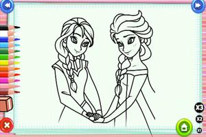 Princess Elsa Coloring Game screenshot 2