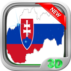 Slovakia 3D Flag Wallpaper icône
