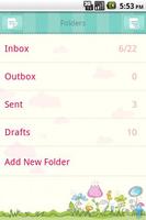 Easy SMS Pink Garden Theme الملصق