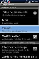 Easy SMS Spanish language capture d'écran 2