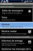 Easy SMS Spanish language screenshot 2