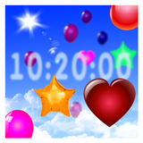 Balloons around clock simgesi