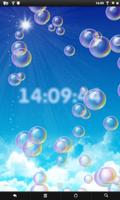 2 Schermata Bubbles & clock live wallpaper
