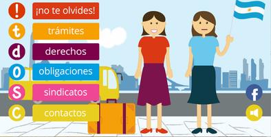 Migración y trabajo doméstico الملصق
