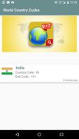Country and Dialling Codes Screenshot 2