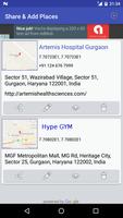 Share GPS & Add Place in Maps capture d'écran 1