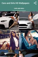 Автомобили и девушки HD обои постер