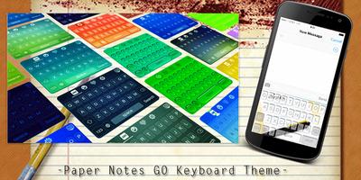Paper Notes GO Keyboard Theme Affiche