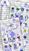 برنامه‌نما Paper Sketch Doodle Theme عکس از صفحه