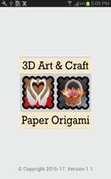 3D Paper Art and Craft Origami पोस्टर
