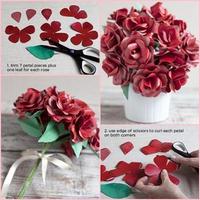 flower paper craft tutorials poster
