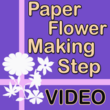 Paper Flower Making Step Video icône
