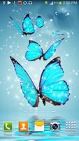 Cool Blue Butterfly HD Live WP پوسٹر